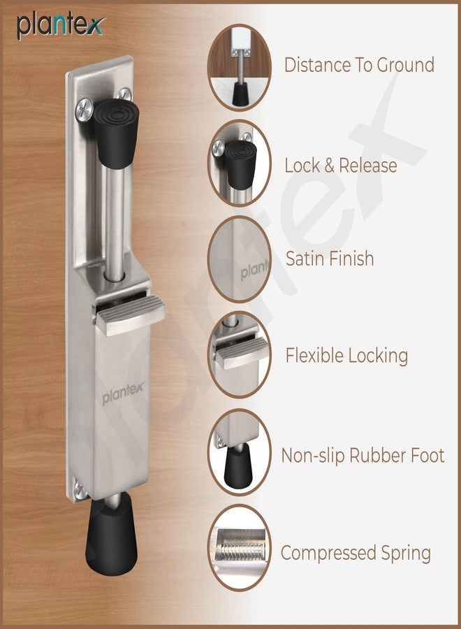 Plantex Kickdown Door Stopper Spring Loaded Telescopic Step On/Off Door Stops Rubber, Adjustable Heavy Duty Door Locks Holder Stop/Release by Foot/Door Stops - Pack of 1 (Matt) - Image 5